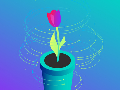 Let us help you dare to grow business flower grow illustration magic
