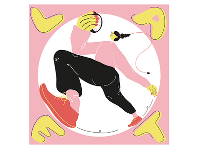 Biological clock | Personal project clock girl illustration run time vector