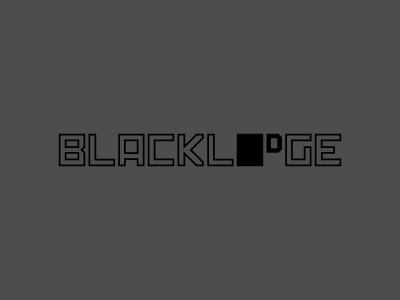 Blacklodge black coffee gray logo mug