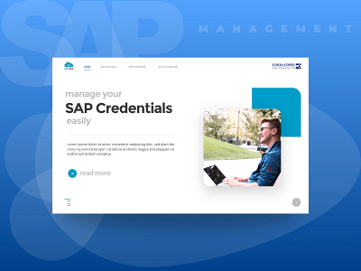 SAP Credential Management advanced ui app blue blue theme credential credential management design design app form homepage landing page management sap sap management ui ux vector we design web website