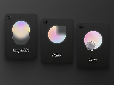 UI Cards & Gradient Blur 3d blur cards ui components glassmorphic gradient ui design
