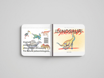 The dinosaur book animals art book childrens book design digital illustration typography