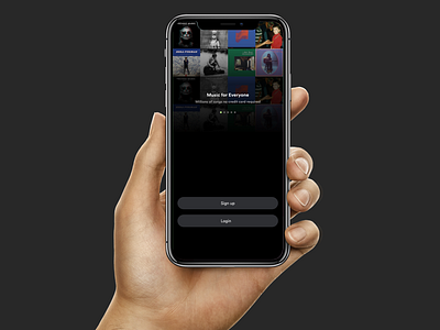 Music App Signup Page design mobile app design music app musical ui