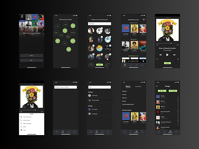 Music App Concept concept design mobile app design ui ux