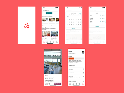 Airbnb concept mobile app design ui