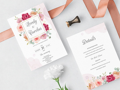 Beautiful Wedding Invitation Card Template