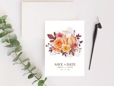 Wedding Invitation Autumn Fall