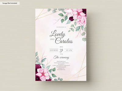Beautiful and elegant floral wedding invitation card template background beautiful card celebration decoration decorative design elegant floral illustration