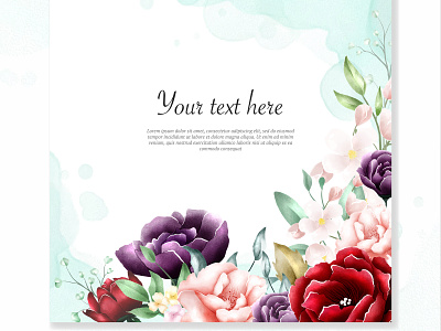 watercolor floral frame multi purpose background