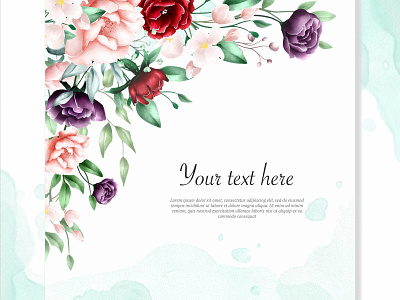 watercolor floral frame multi purpose background