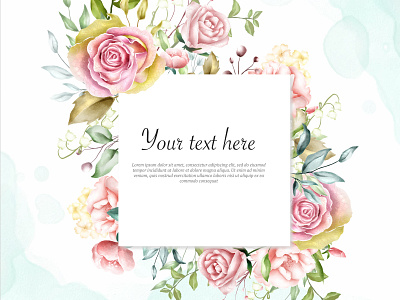 watercolor floral frame multi purpose background