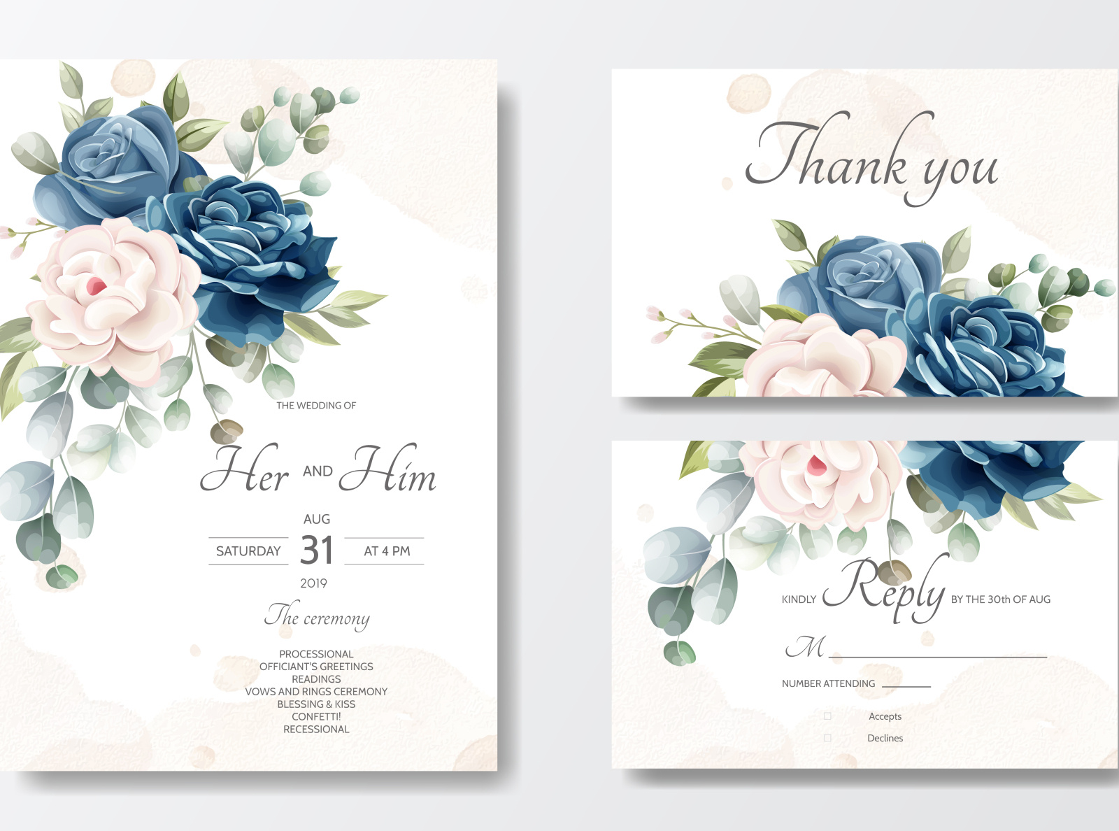 Beautiful Floral Wreath Wedding Invitation Card Template By Dino Mikael 
