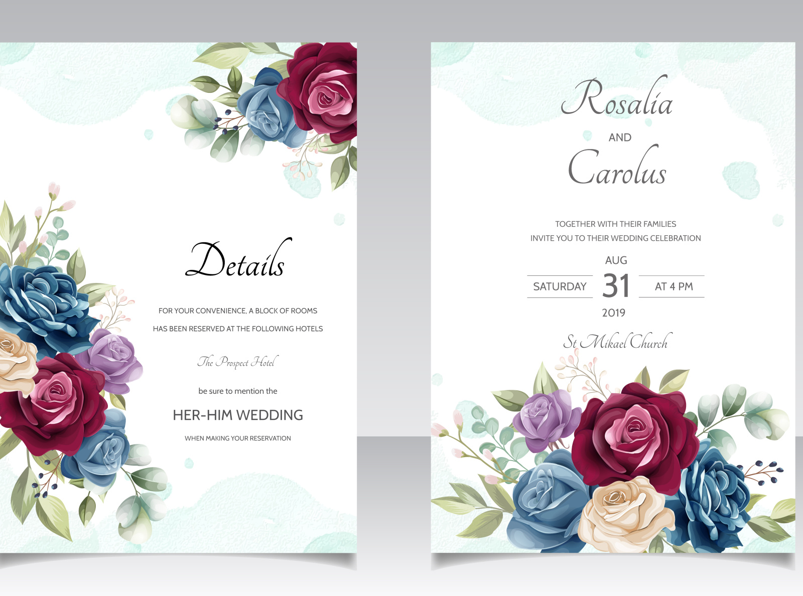 wedding card design template free download