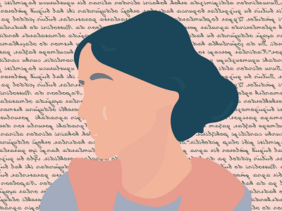 Virginia Woolf animation icon illustration