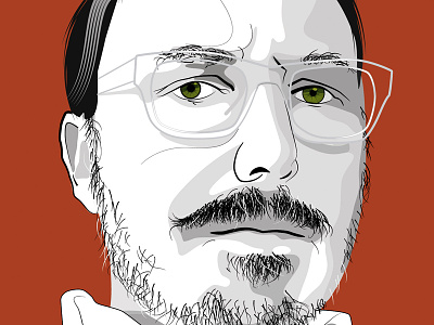 John Hodgman author illustrator portrait vector