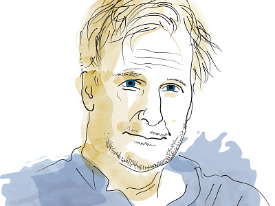 Jeff Daniels Portrait author illustrator portrait vector