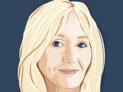 JK Rowling Vector Portrait jk rowling portrait vector vector portrait illustrator