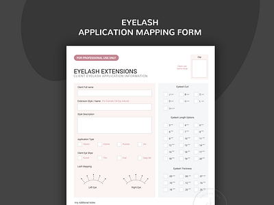 Eyelash Extensions Technician Forms beauty salon branding enchanting forms extensions eyelash extensions eyelash forms eyelash technician form lash forms lash technician microblading rose gold spa forms