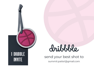 One Dribble Invite dribbble dribbble invitation dribbble invite illustraion illustrator invitation invite
