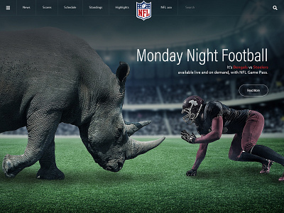 NFL Web Layout american american football football nfl sports web design website website design