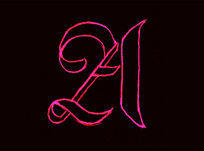 Neon Textura blackletter handlettering letter lettering sketch textura type typography