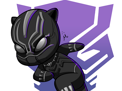 Black Panther black panther chibi digital digital art digital illustration digital paint draw guerra infinita hero illustration illustrator infinite war marvel pantera negra purple suit wakanda wakanda forever woman