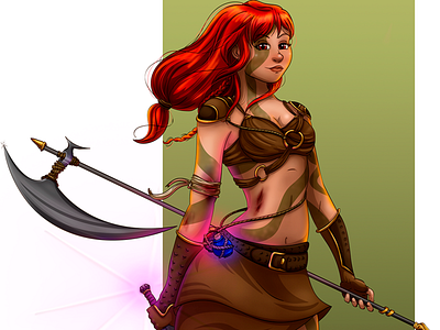 Barbarian Girl barbarian design diablo digital digital art digital illustration digital paint draw drawing girl graphic design illustration illustrator rpg