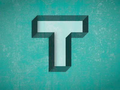 T #2 alphabet green t texture typography