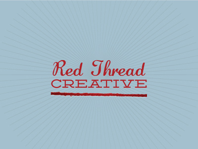 Red Thread deming etsy lauren script logo red thread yarn