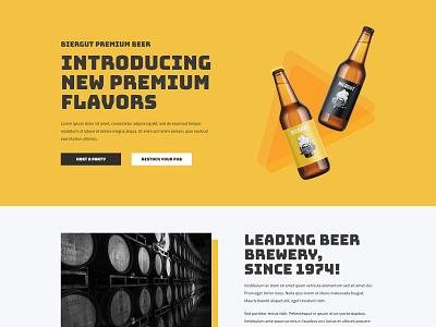 Beer Landing Page Design beer branding design landing page ui web