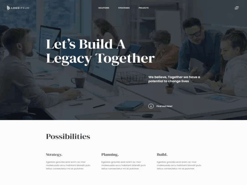 Agency Website Design branding design homepage homepage design landing page minimal typography ui web website