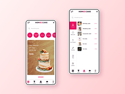 Homecake App MainPage bakery cakes mobile mobile app mobile app design mobile design mobile ui