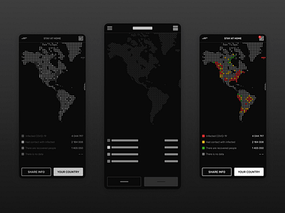 Covid 19 Concept Mobile App Map