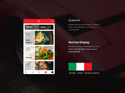 Gas Station Mobile App Food Page