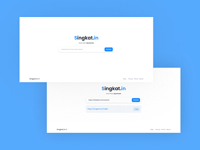 singkat.in | shorten your url short shorten web web design webdesign website