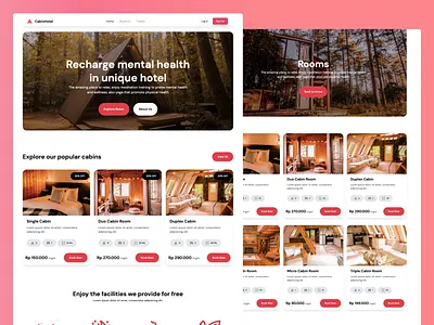 Cabin Hotel Room cabin hotel room ui ux web web design