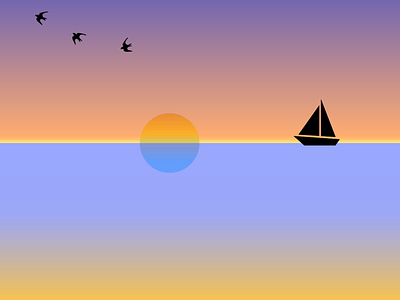 Sea colour design design art illustrator student sunset