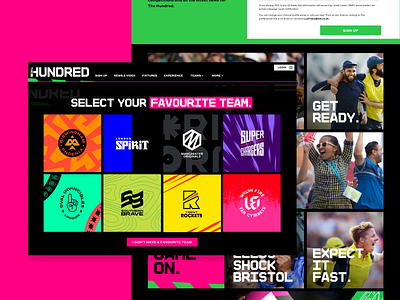 The Hundred ECB 02 cricket ecb responsive web ui sport the hundred ui uiux