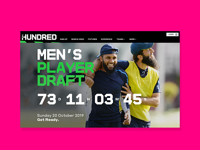 The Hundred ECB 05 cricket responsive design sport sports design the hundred ui ux