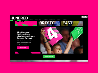 The Hundred ECB 07 100 cricket cricketer responsive design sport sports design the hundred web ui