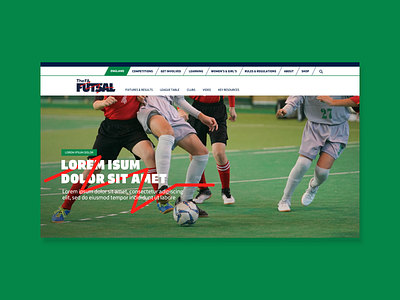 Dribbble Futsal 01 design football futsal responsive design sport sports design web ui