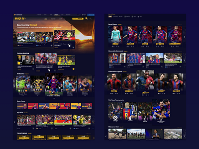 BarçaTV+ barcelona fc cullers football sport sport ui sports design ui ui ux uidesign