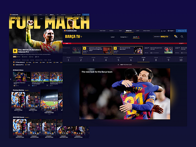 BarçaTV+ barcelona fc creative cullers design epg football football logo messi sport sport design ui ux video platform