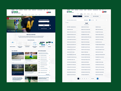 Full Time Administration 001 administration clubs design football responsive design sport teams ui design