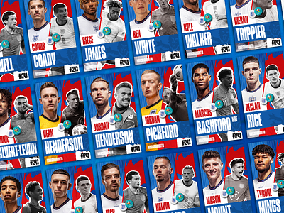 Euro 2020 Three Lions Cards branding design england football sport ui ui design