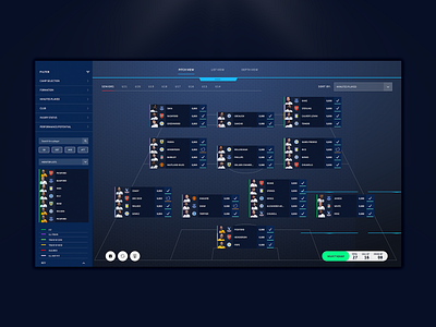 HELIX design football football manager helix responsive design sport ui design