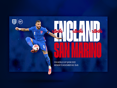 England v San Marino branding design england football football kyle walker logo san marino soccer sport the fa ui
