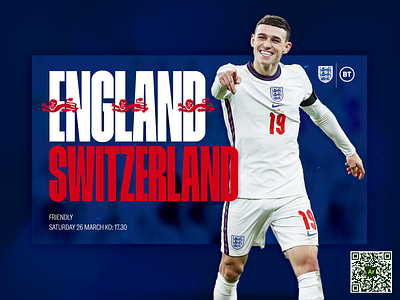 England v Switzerland branding design football sport ui design