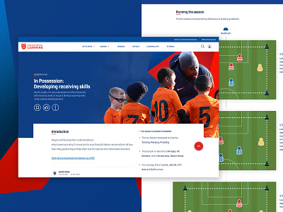 England Football Learning Platform design football responsive design sport ui ui design ux design