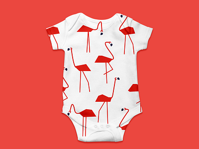 Flaming Flamingos - Baby Grow 03 baby baby animals babyclothes babygrow brand fashion flamingos